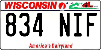 WI license plate 834NIF