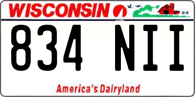 WI license plate 834NII