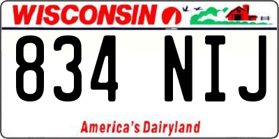 WI license plate 834NIJ