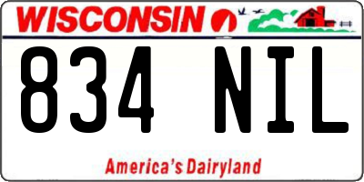 WI license plate 834NIL