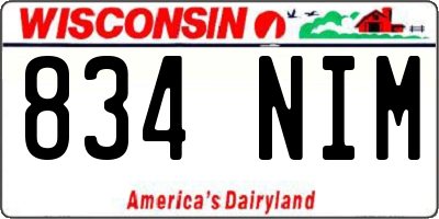 WI license plate 834NIM
