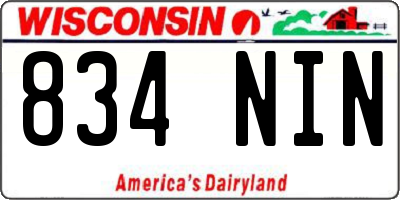 WI license plate 834NIN