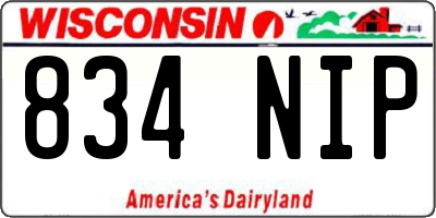 WI license plate 834NIP
