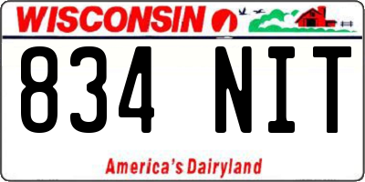 WI license plate 834NIT