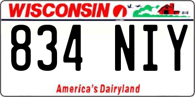 WI license plate 834NIY