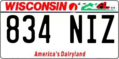 WI license plate 834NIZ