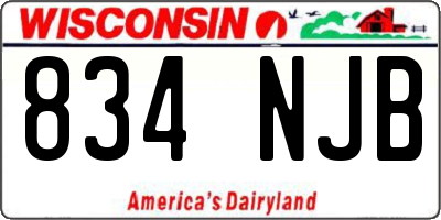 WI license plate 834NJB