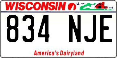 WI license plate 834NJE