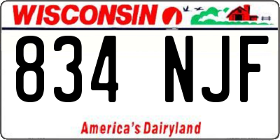 WI license plate 834NJF