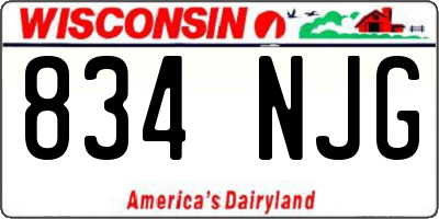 WI license plate 834NJG