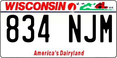 WI license plate 834NJM