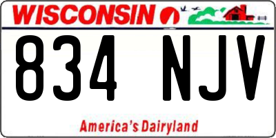 WI license plate 834NJV