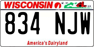 WI license plate 834NJW