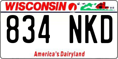 WI license plate 834NKD
