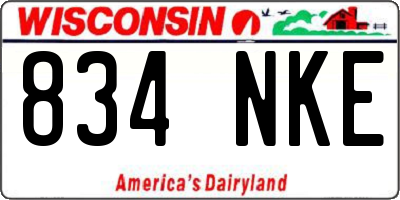 WI license plate 834NKE