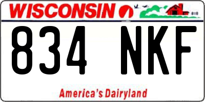 WI license plate 834NKF