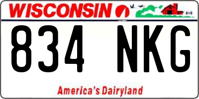 WI license plate 834NKG