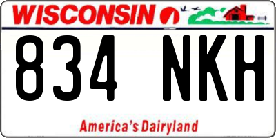 WI license plate 834NKH