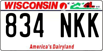 WI license plate 834NKK