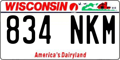 WI license plate 834NKM