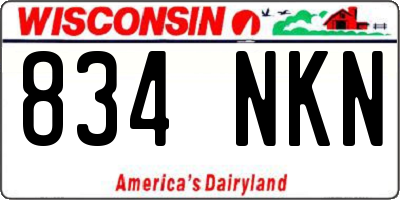 WI license plate 834NKN