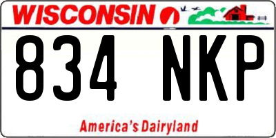 WI license plate 834NKP