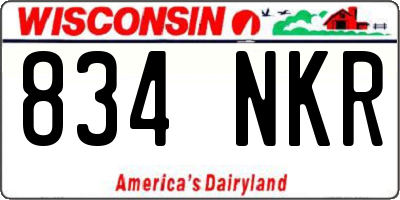 WI license plate 834NKR