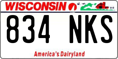 WI license plate 834NKS