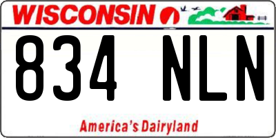 WI license plate 834NLN
