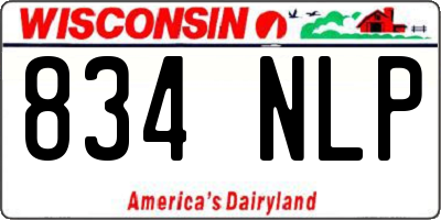 WI license plate 834NLP