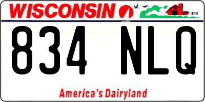 WI license plate 834NLQ
