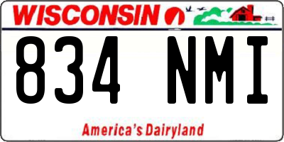 WI license plate 834NMI