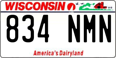 WI license plate 834NMN