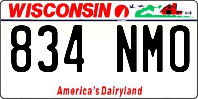 WI license plate 834NMO