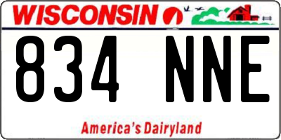 WI license plate 834NNE