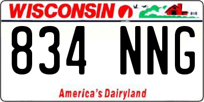 WI license plate 834NNG