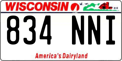 WI license plate 834NNI