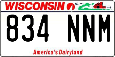 WI license plate 834NNM