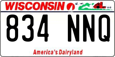 WI license plate 834NNQ