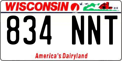 WI license plate 834NNT