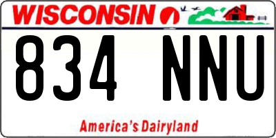 WI license plate 834NNU