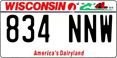 WI license plate 834NNW