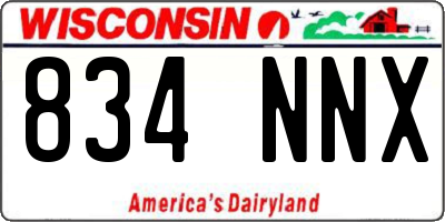 WI license plate 834NNX