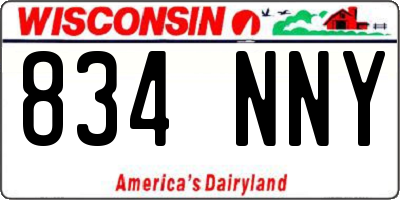 WI license plate 834NNY