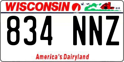 WI license plate 834NNZ