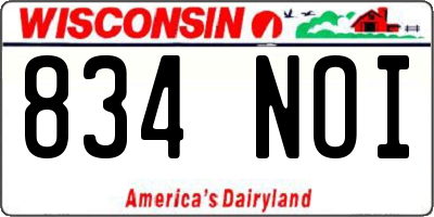 WI license plate 834NOI