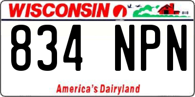 WI license plate 834NPN