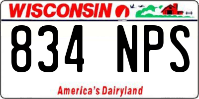 WI license plate 834NPS