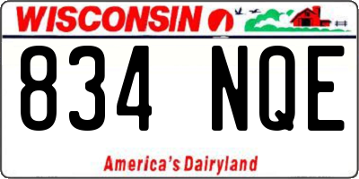 WI license plate 834NQE