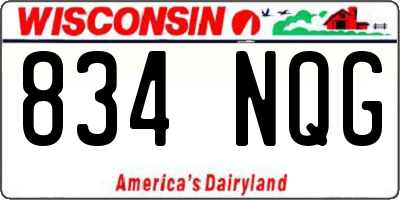 WI license plate 834NQG